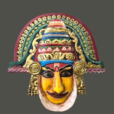 Antique Wooden Kathakali Mask from Kerala For sale