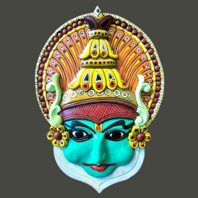 Antique Wooden Kathakali Mask from Kerala For sale