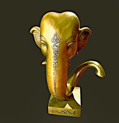 bronze ganesha head sculpture for sale