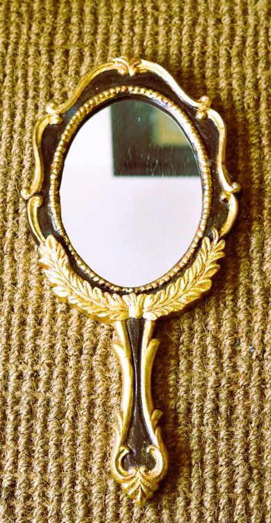 Vintage Style Wooden Wall Kannadi (Decorative Mirror)