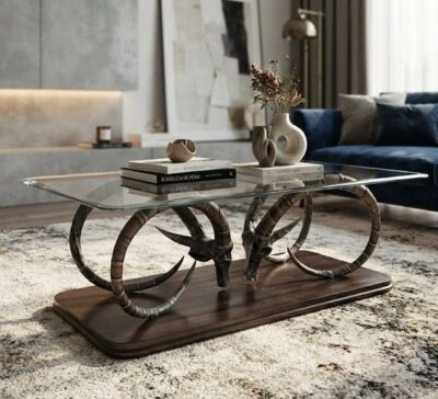 Elevate your living space with this extraordinary, one-of-a-kind coffee table—a true statement piece for the discerning collector